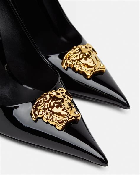 versace high heels medusa|Versace Medusa detail round heels.